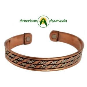 Copper Bracelet for Men Women Arthritis Joint Pain with 2 Powerful Magnets for Effective & Natural Relief RSI Carpal Tunnel Syndrome Adjustable by American Ayurveda