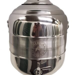 5 Gallon Counter Top 304 Grade Stainless Steel Water/Beverage Dispenser with Faucet Spigot, handle and Lid to Dispense Chilled Water, Beverages, Tea, Soda, Juice by American Ayurveda