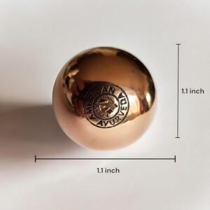 Premium Native Pure Solid Copper Ball Approx 38mm 1.5 inch Diameter Healing Energy Orb Sphere Mineral, Mental Agility, Grounding, Eurythymy, Movement Therapy