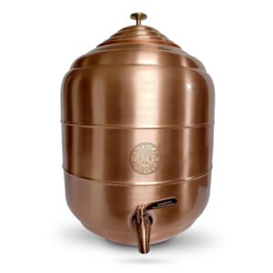 Pure Copper Water Dispenser 5 Gallon – Countertop Ayurvedic Water Tank with Stainless Steel Faucet by American Ayurveda